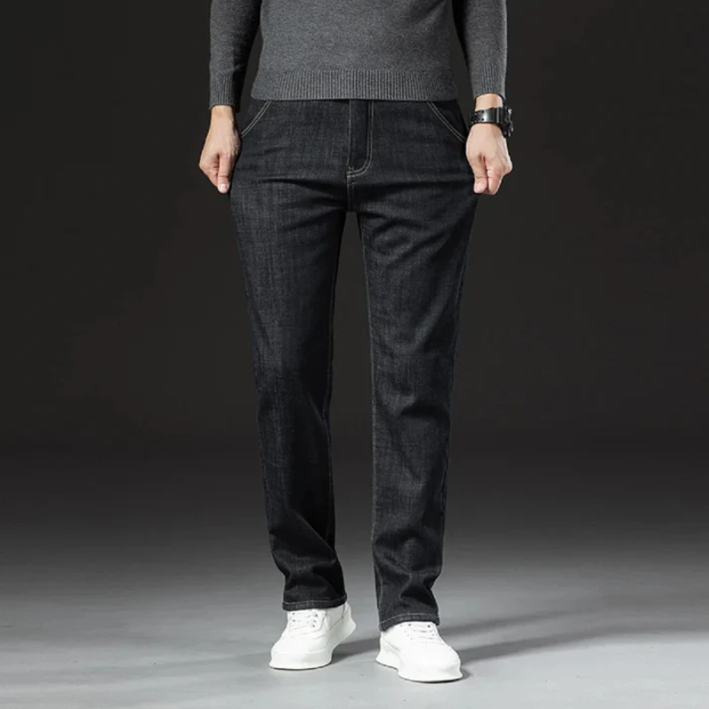 Fleece-Lined Winter Jeans for Men – Warm and Comfortable