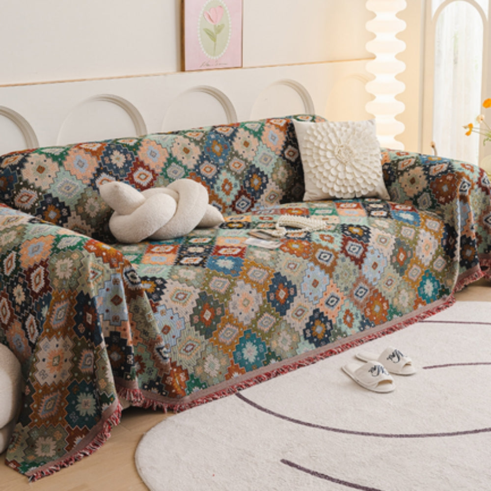 Bohemian Color Burst Sofa Protector