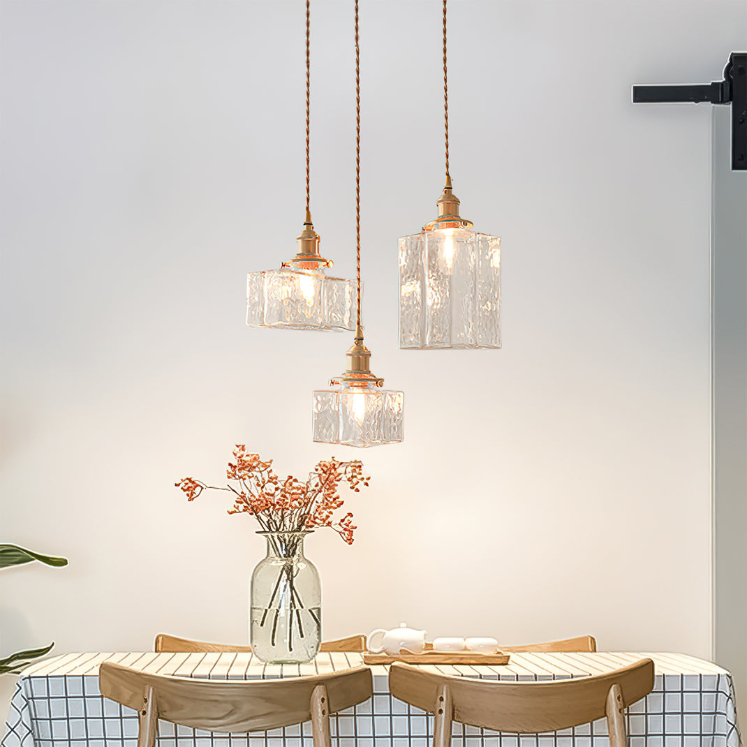 Brass and Glass Pendant Lamp