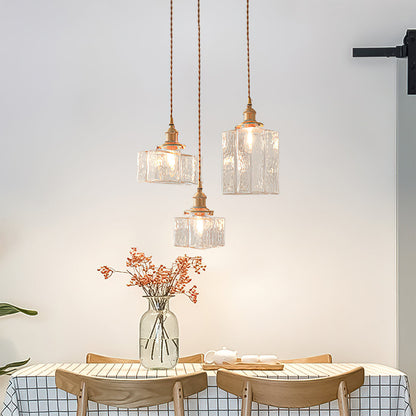Brass and Glass Pendant Lamp