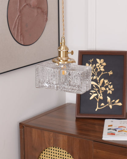 Brass and Glass Pendant Lamp