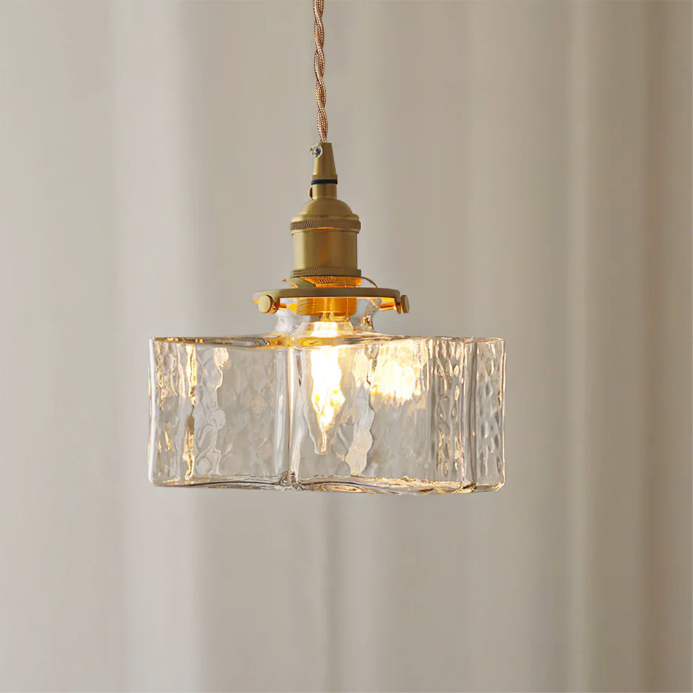 Brass and Glass Pendant Lamp