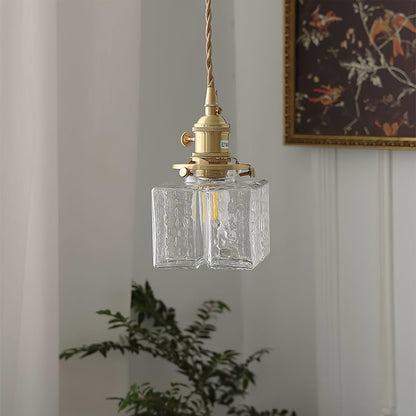 Brass and Glass Pendant Lamp