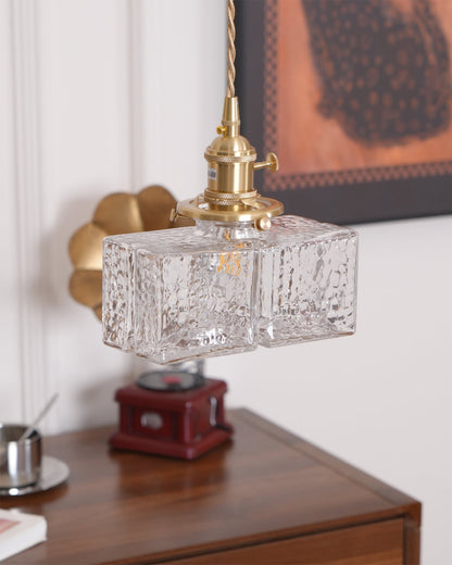 Brass and Glass Pendant Lamp
