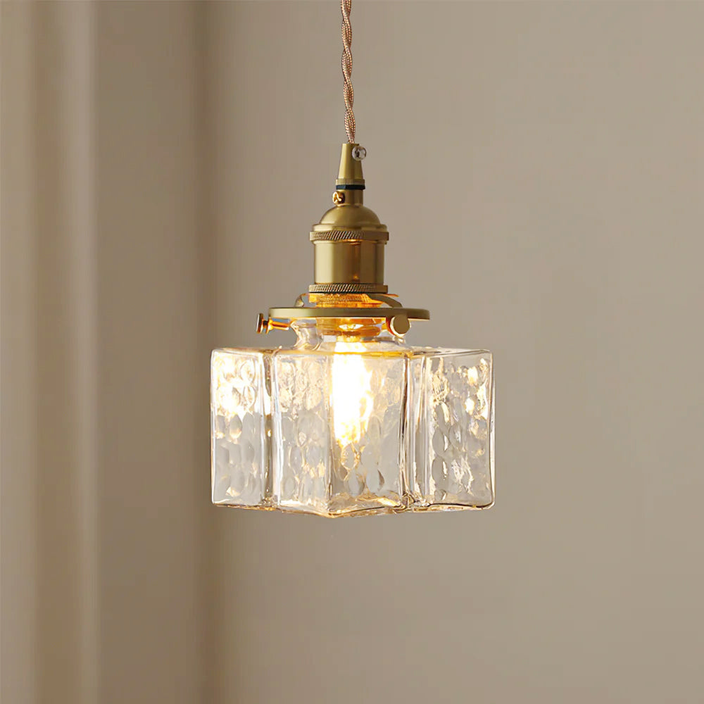 Brass and Glass Pendant Lamp