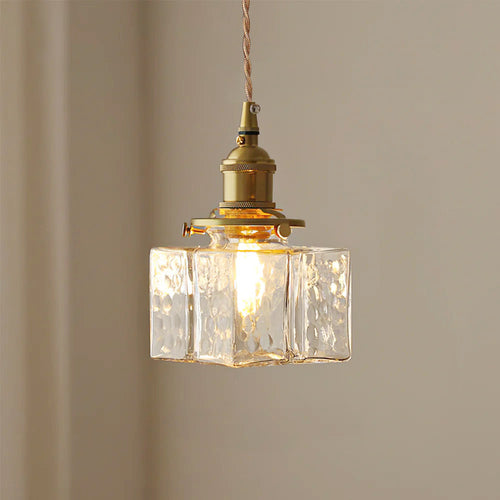 Brass and Glass Pendant Lamp