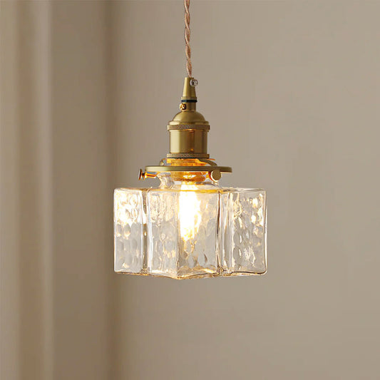 Brass and Glass Pendant Lamp