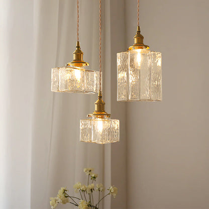 Brass and Glass Pendant Lamp