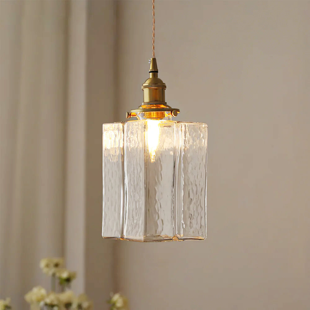 Brass and Glass Pendant Lamp