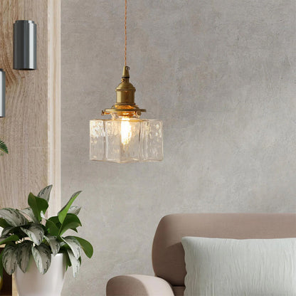 Brass and Glass Pendant Lamp
