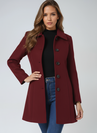 Elegant Winter Trench Coat | Stylish and Warm Single-Breasted Design