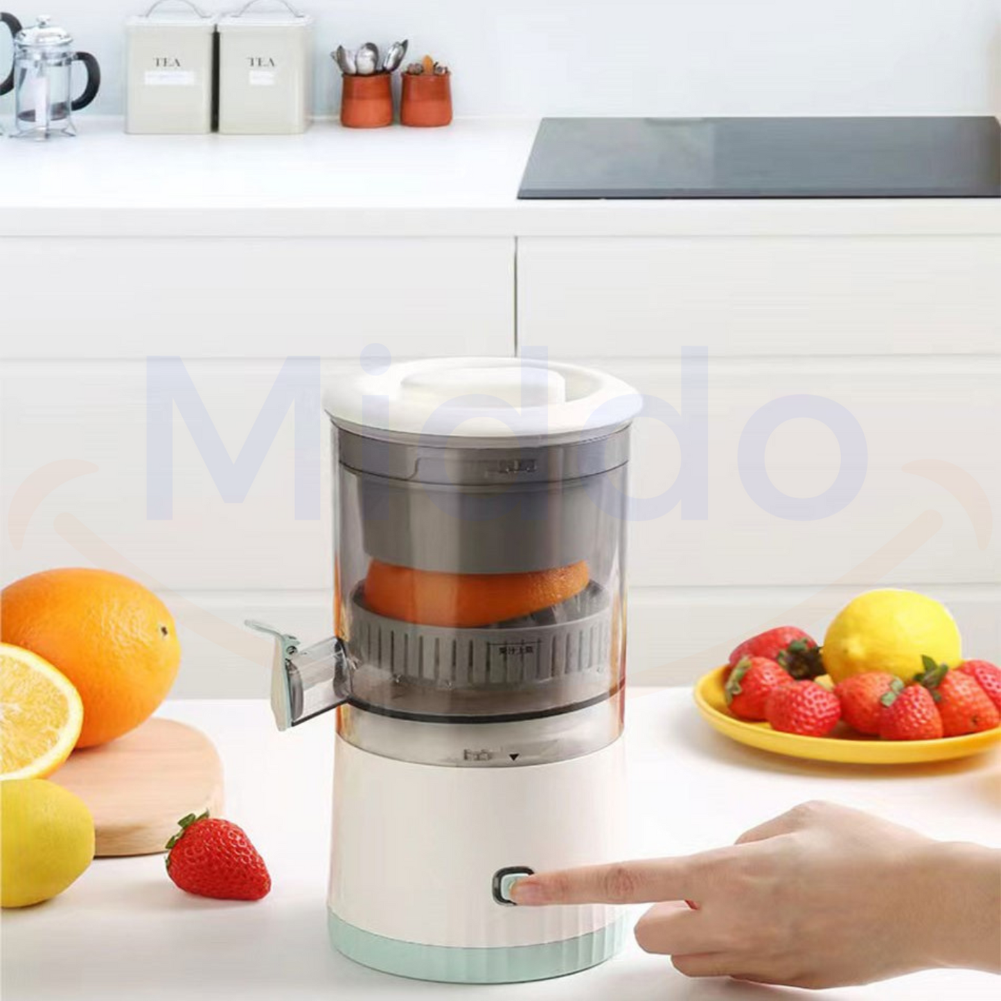 Wireless Electric Juicer - Powerful Stainless Steel for Fresh Juice in Seconds