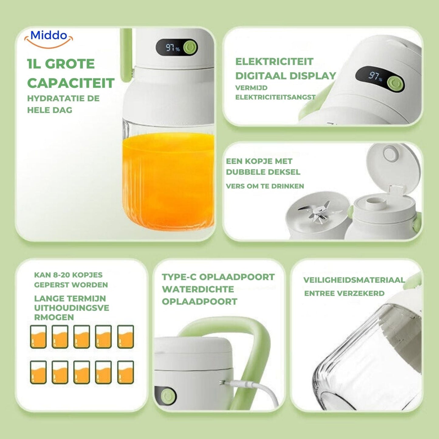 Wireless Juicer Mixer | Portable Press for Fresh, Healthy Juices