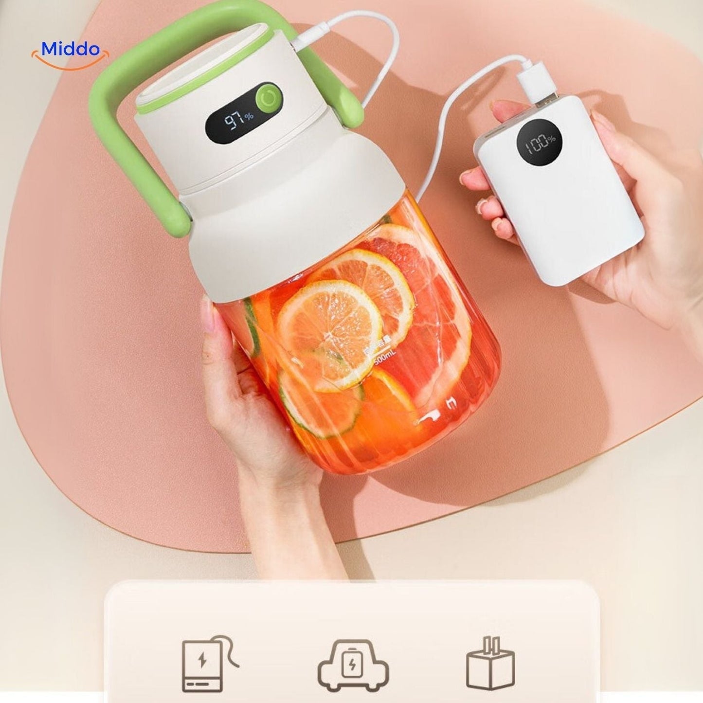 Wireless Juicer Mixer | Portable Press for Fresh, Healthy Juices