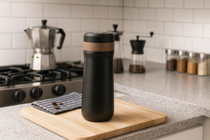 Travel Coffee Brewer with French Press Design