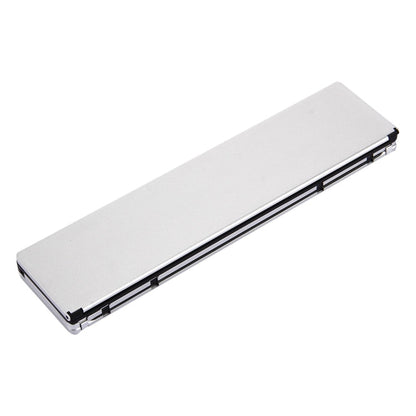 Ultra-slim 58-Key Bluetooth Wireless Keyboard with Holder – Rechargeable, Foldable (Silver)