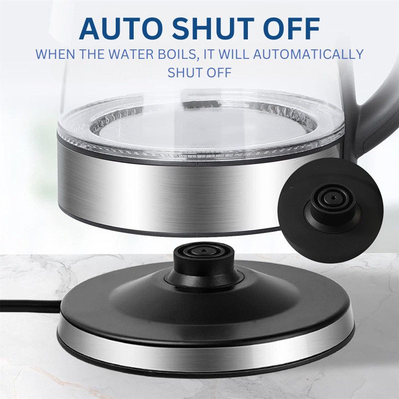 1.8L Electric Glass Kettle Featuring LED Light