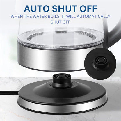 1.8L Electric Glass Kettle Featuring LED Light