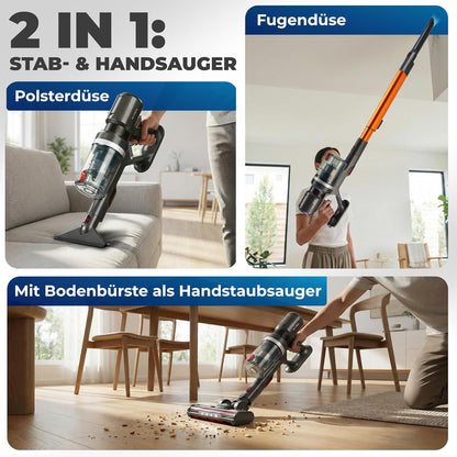 Cordless 2-in-1 Vacuum Cleaner | 460 Watt Power with 60 Min Runtime