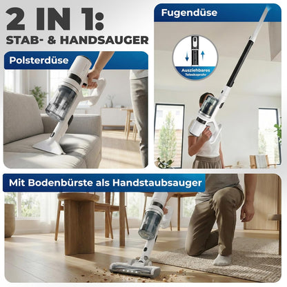 Cordless 2-in-1 Vacuum Cleaner | 460 Watt Power with 60 Min Runtime