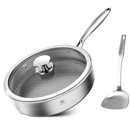 Lid-Covered Nonstick Skillets