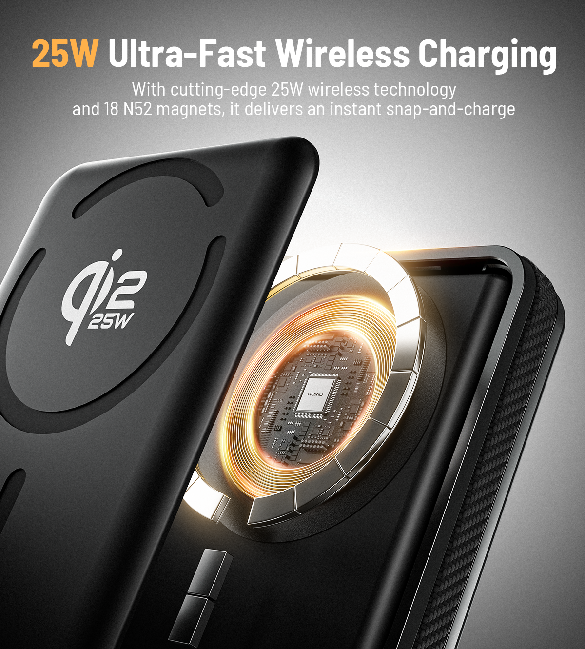 Magnetic Charging Power Bank 10,000 mAh with Stand Feature