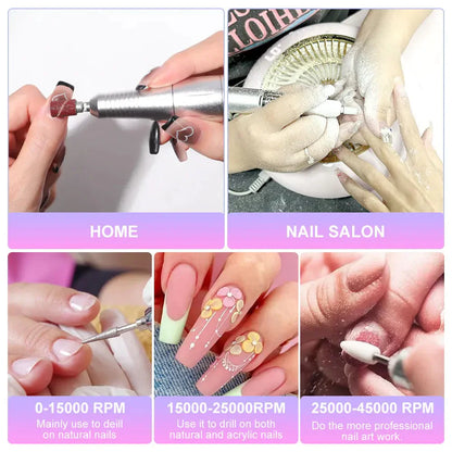Kabellose Nagelfräse | Bürstenloser Motor | LCD Steuerung | NailForge