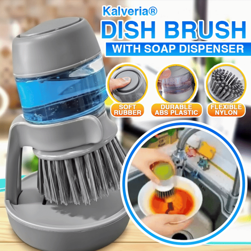 Dishwashing Brush with Soap Dispenser | Effortless Kitchen Cleaning Tool