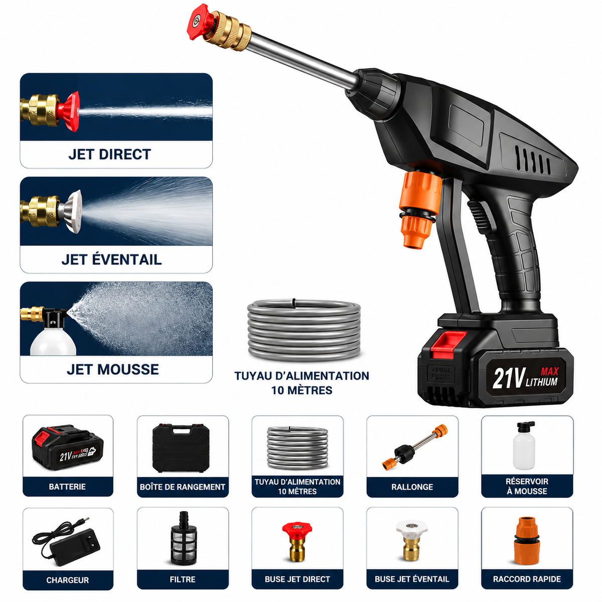 60 Bar High-Pressure Portable Cleaner