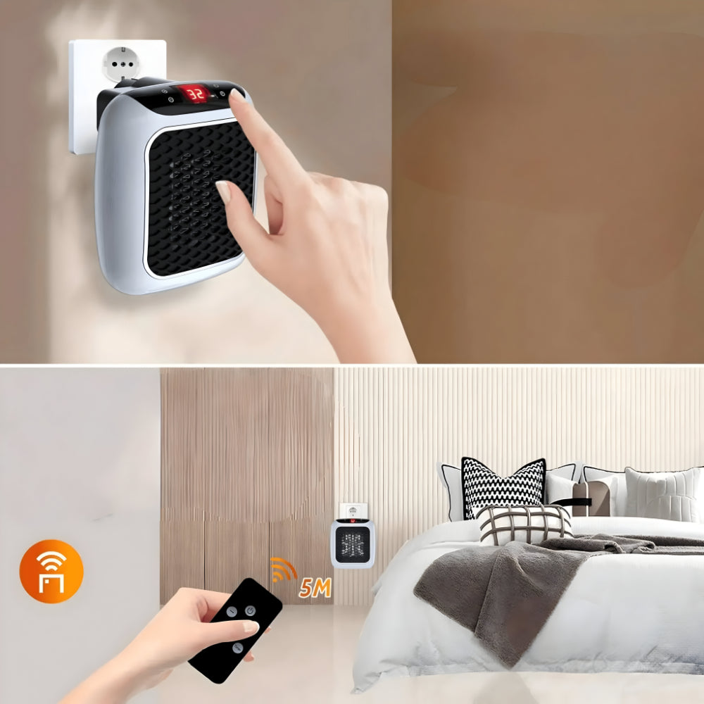 Energy-Efficient Ceramic Wall Heater with Thermostat – Compact Design