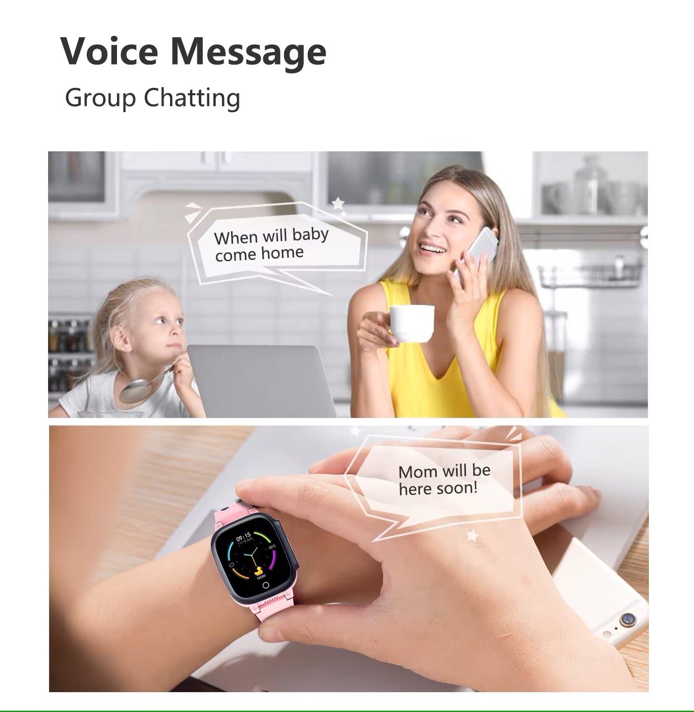 Kinder GPS Smartwatch | 4G video calls and contacts | SOS button | KidLink