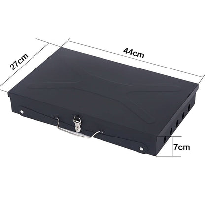 Portable Steel BBQ Grill | Compact Folding Design for Outdoor Use