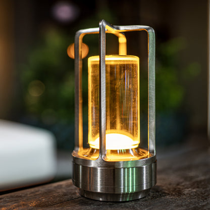 Rechargeable LED Table Lamp with Touch Control in Vintage Design