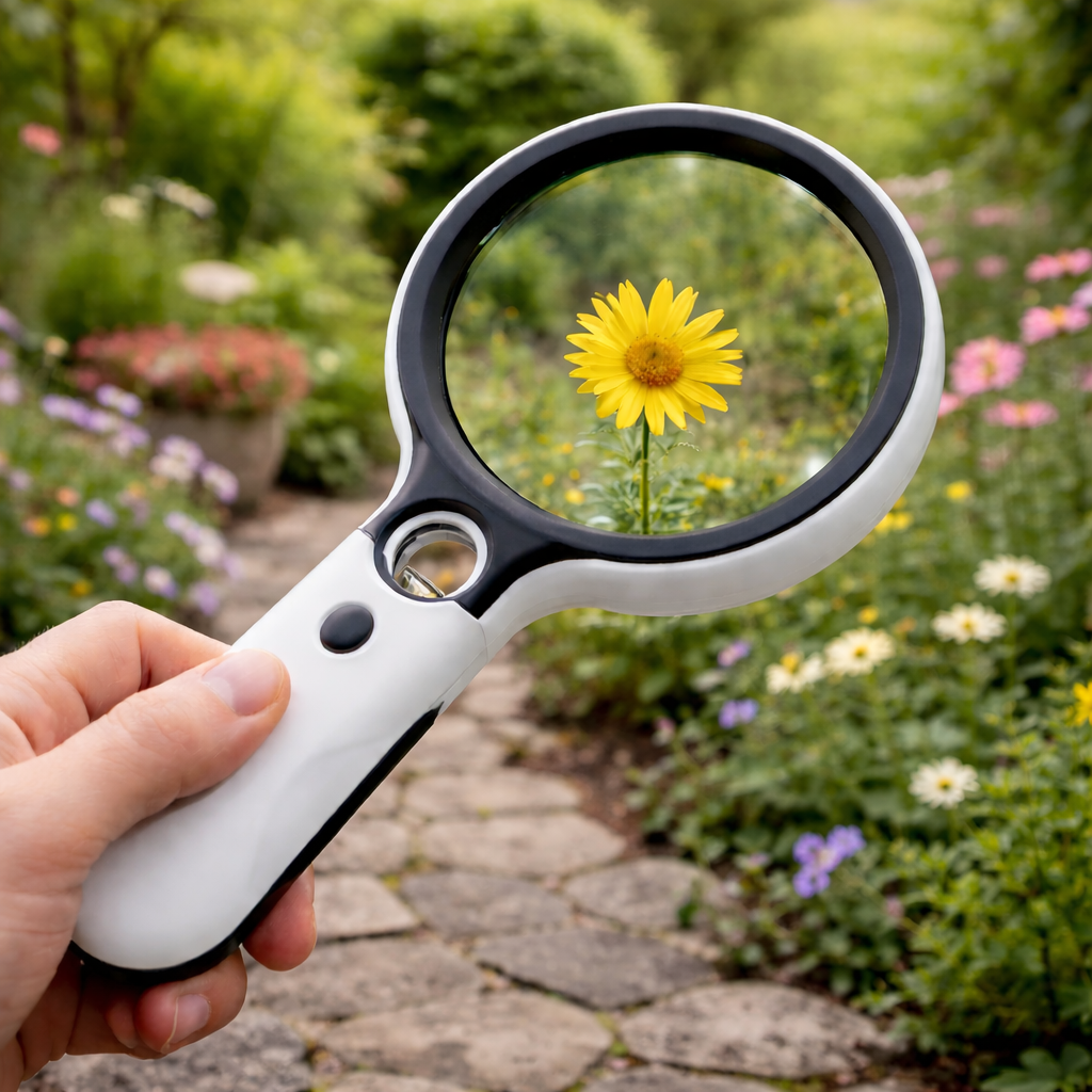 LED Magnifying Glass - Handheld Tool for Detailed Viewing and Reading