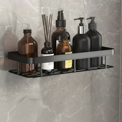No-Drill Adhesive Wall Shelf | Stainless Steel & ABS for Kitchen and Bath