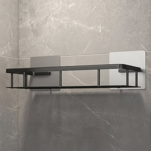 No-Drill Adhesive Wall Shelf | Stainless Steel & ABS for Kitchen and Bath