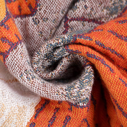 Colorful Cotton Blanket with Reversible Mesh Design