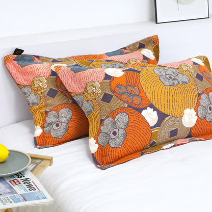 Colorful Cotton Blanket with Reversible Mesh Design