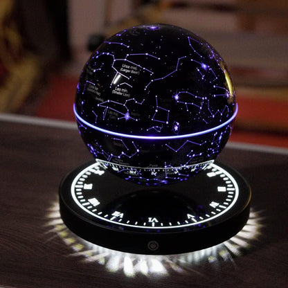 Magnetic Floating Star Globe with Rotating Illumination