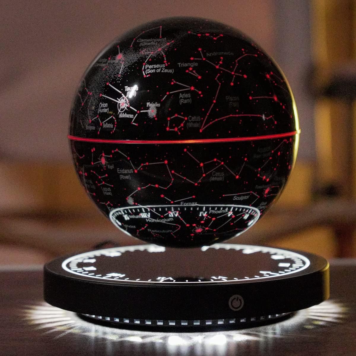 Magnetic Floating Star Globe with Rotating Illumination