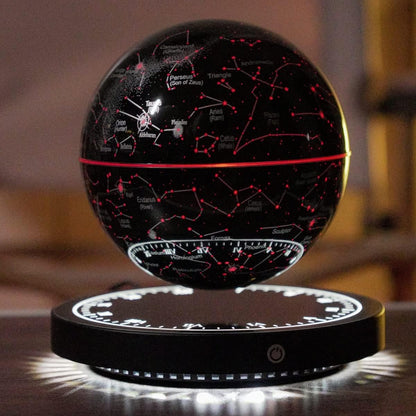 Magnetic Floating Star Globe with Rotating Illumination
