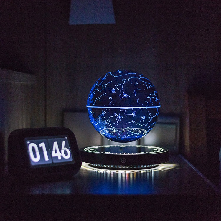 Magnetic Floating Star Globe with Rotating Illumination