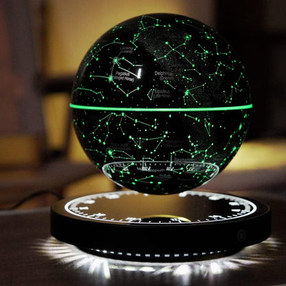 Magnetic Floating Star Globe with Rotating Illumination