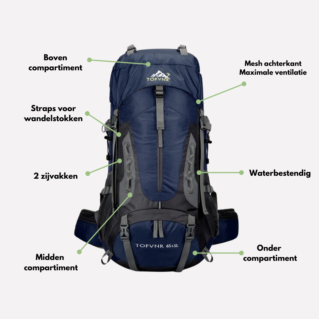 60L Waterproof Outdoor Backpack - Large and Sturdy Travel Bag