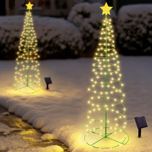 Solar-Powered LED Outdoor Christmas Tree – Wireless Decorative Lighting