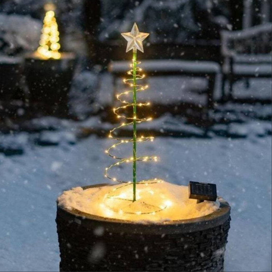 Solar-Powered LED Outdoor Christmas Tree – Wireless Decorative Lighting