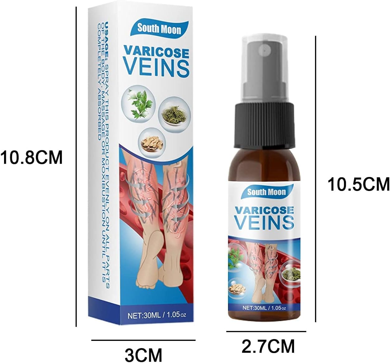 Revitalizing Leg Care Spray | Refreshing & Quick-Absorbing | Non-Greasy Formula (30 ml) – Dual Pack