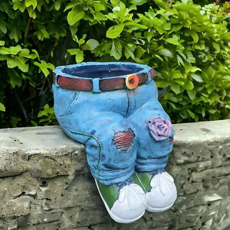 Kreativer Blumentopf | Jeans-Design | Wetterfestes | Potpants