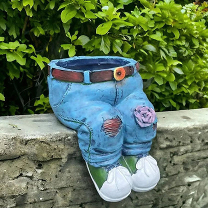 Kreativer Blumentopf | Jeans-Design | Wetterfestes | Potpants
