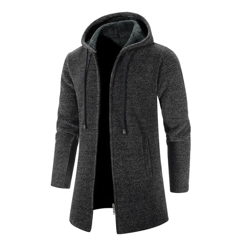 Luxurious Wool Jacket with Adjustable Hood for Men